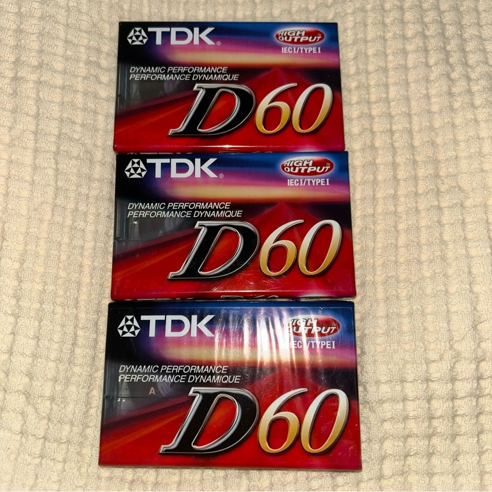 TDK D60 Dynamic Performance High Output IECI/Type I Cassette Tape Sealed New